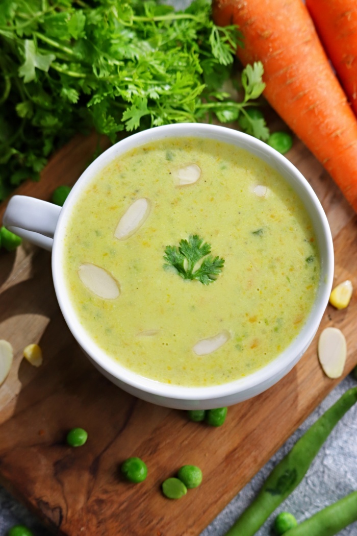 Almond Soup | Mix Veg Badam Soup | Healthy and Thick Almond Soup