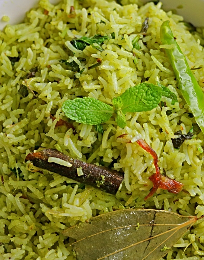 How to Make Pudina Rice in Telugu 