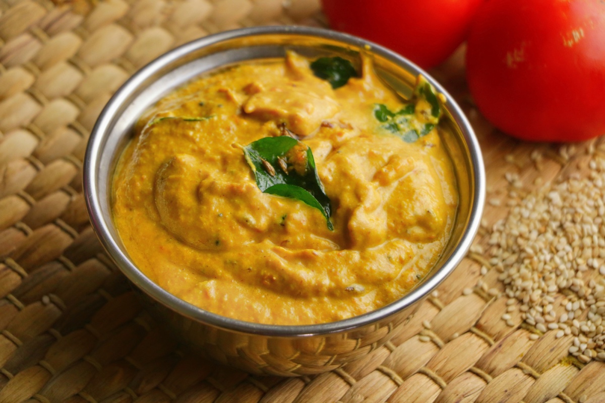 Tomato Sesame Chutney Recipe Vismai Food