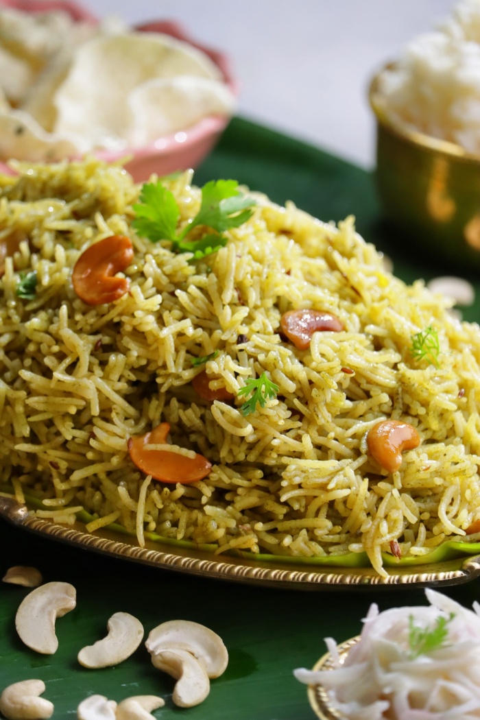 Catering Style Green Coriander Rice