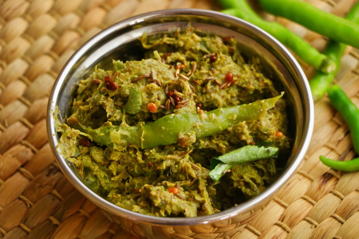 Green Chilli Chutney Andhra Style Green Chillies Pacchadi Vismai Food