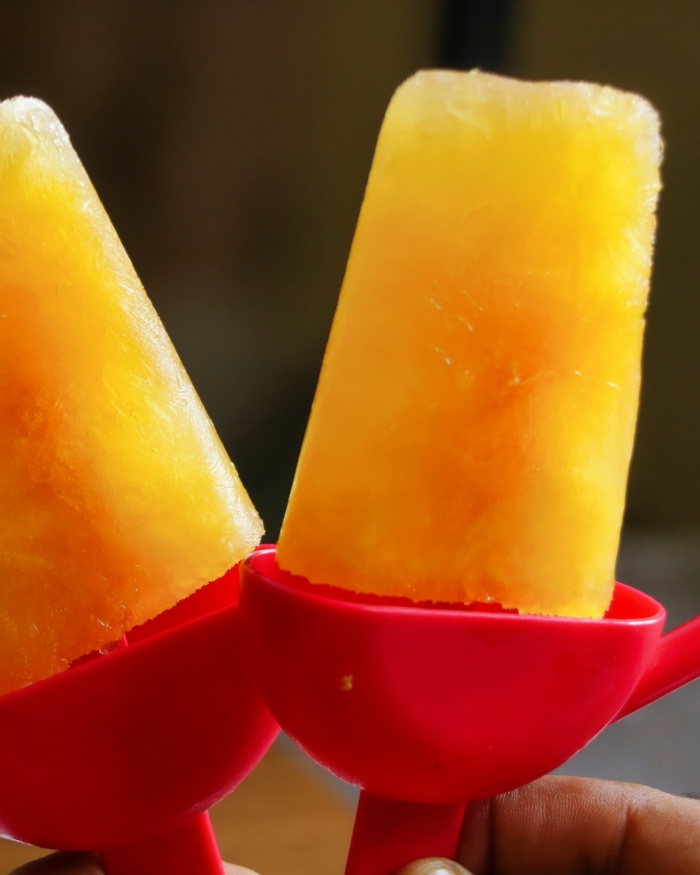 Orange Popsicles | Healthy homemade Orange Popsicles | Homemade Ice pop | How to make Orange Popsicles