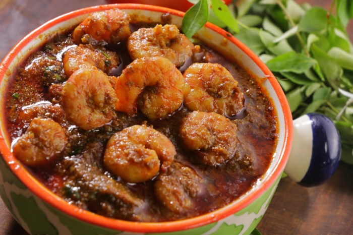 Andhra Style Spicy Prawns Masala Curry