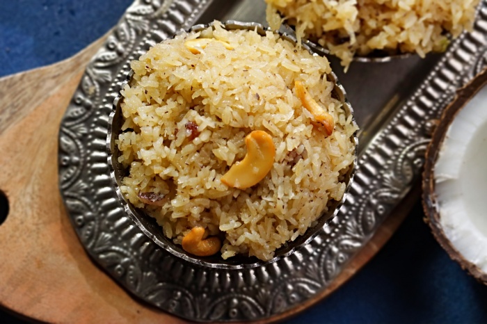 Sweet Coconut Rice | Bellam kobbarannam