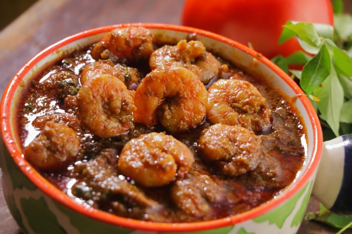 Andhra Style Spicy Prawns Masala Curry