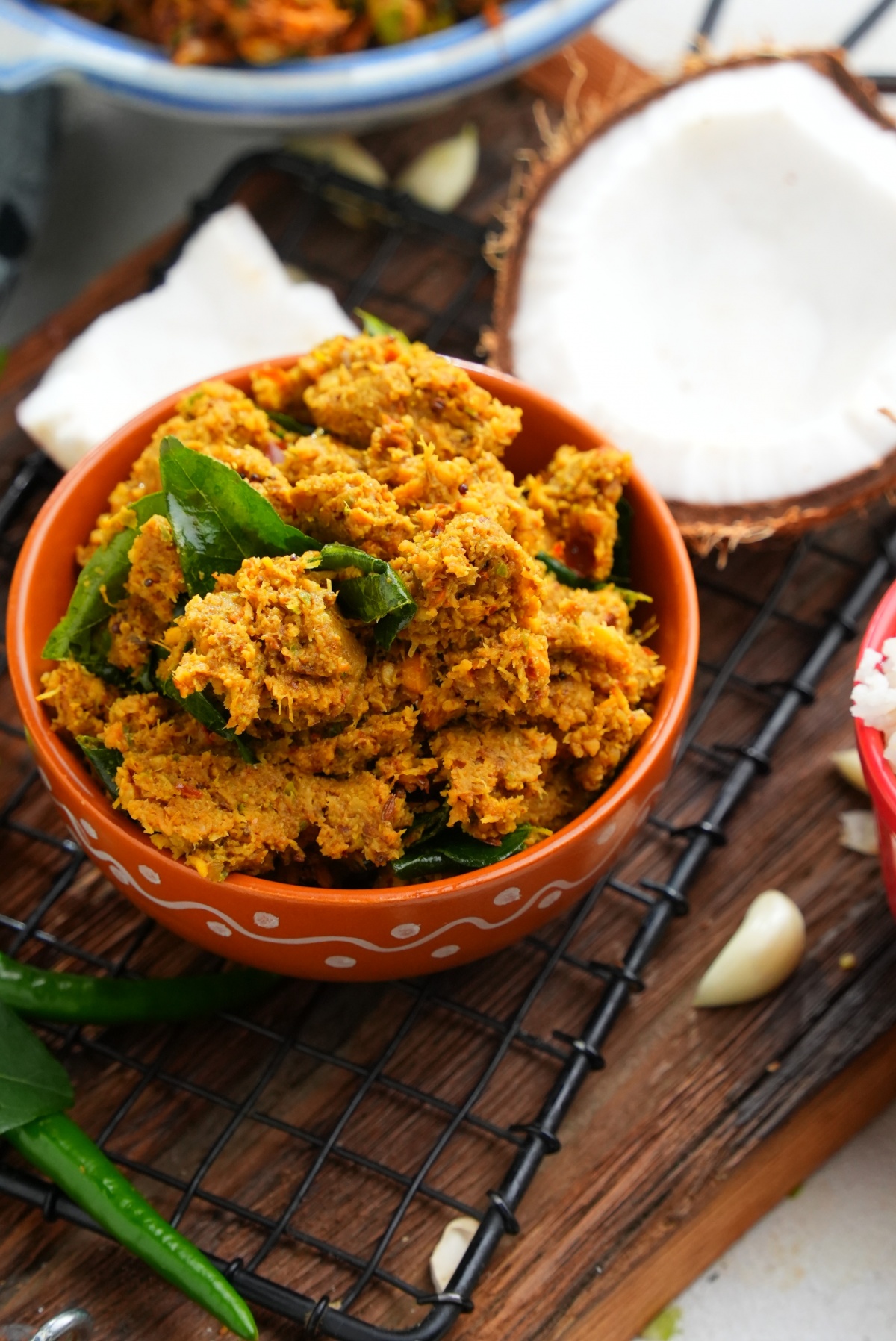 Coconut Chutney with three lentils Coconut Chutney with three dals
